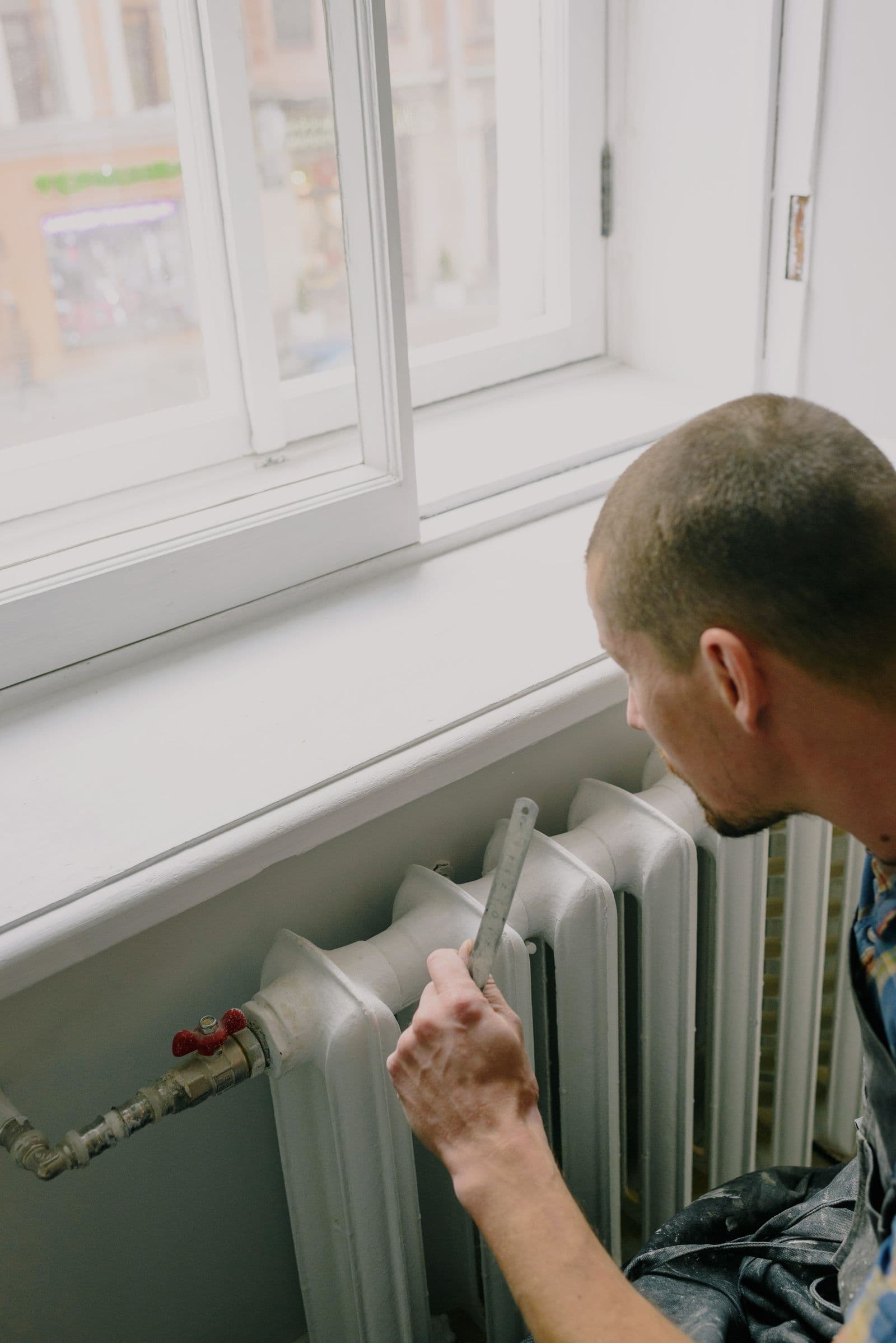 Work on a home radiator