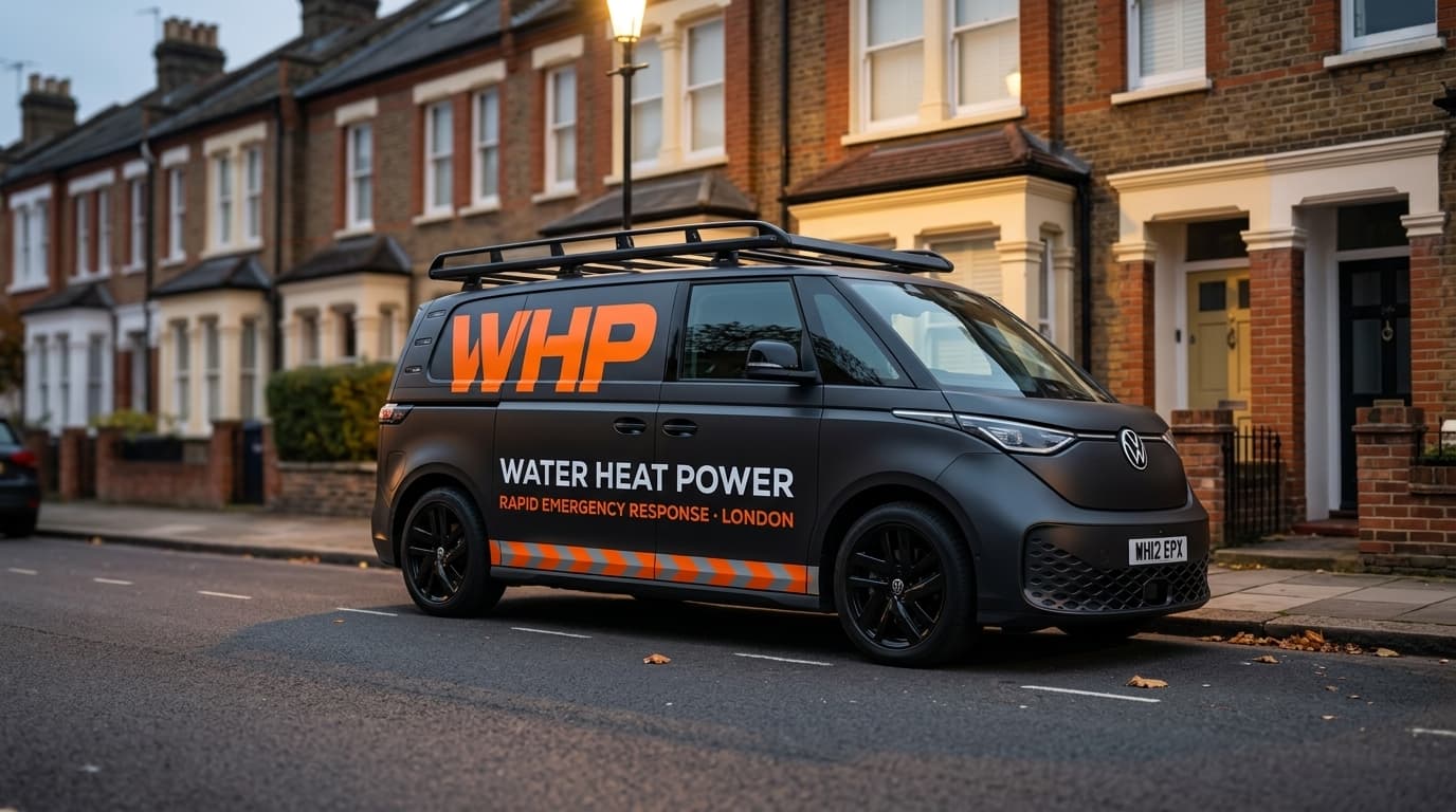 Concept WHP van livery on a London street
